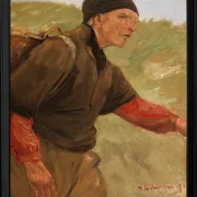 Max Liebermann - 25 Schreitender Bauer 1894 | Giclée Kunstdruck gerahmt