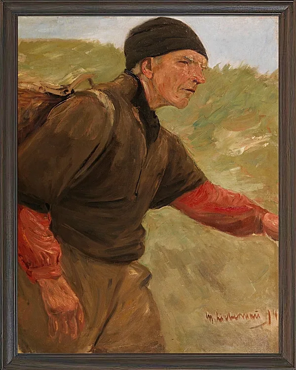 Max Liebermann - 25 Schreitender Bauer 1894 | Giclée Kunstdruck gerahmt