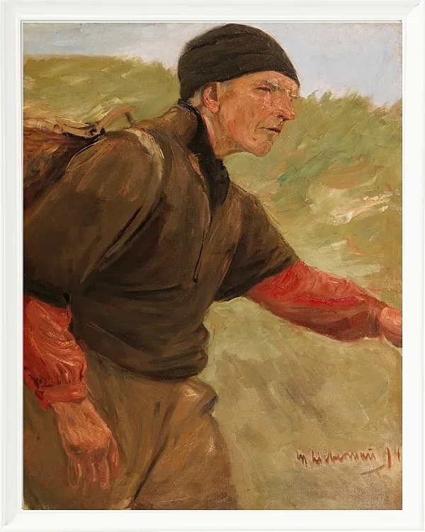 Max Liebermann - 25 Schreitender Bauer 1894 | Giclée Kunstdruck gerahmt