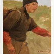 Max Liebermann - 25 Schreitender Bauer 1894 | Giclée Kunstdruck gerahmt