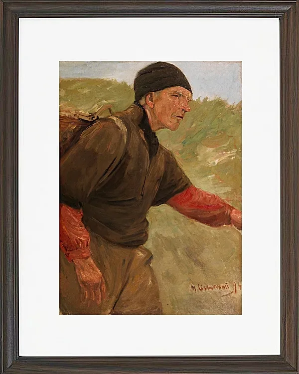Max Liebermann - 25 Schreitender Bauer 1894 | Giclée Kunstdruck gerahmt
