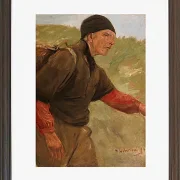 Max Liebermann - 25 Schreitender Bauer 1894 | Giclée Kunstdruck gerahmt