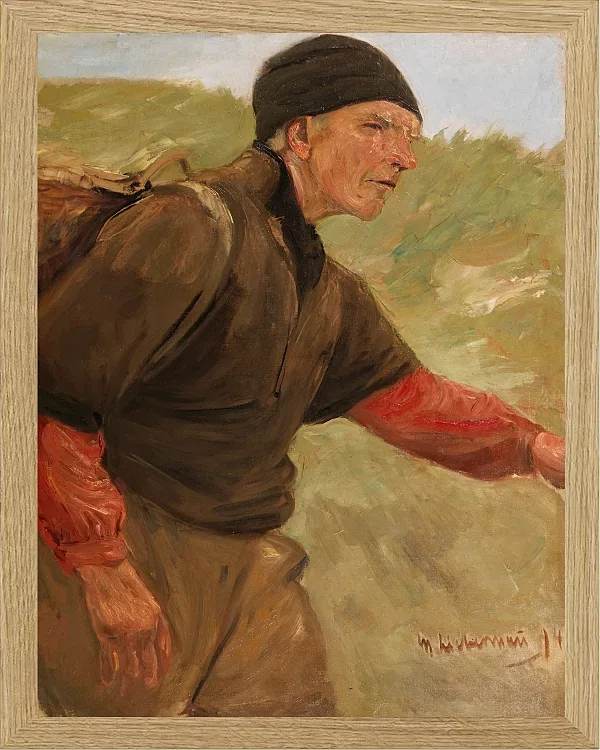 Max Liebermann - 25 Schreitender Bauer 1894 | Giclée Kunstdruck gerahmt