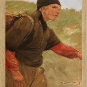 Max Liebermann - 25 Schreitender Bauer 1894 | Giclée Kunstdruck gerahmt