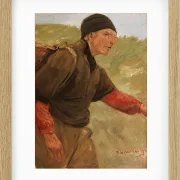 Max Liebermann - 25 Schreitender Bauer 1894 | Giclée Kunstdruck gerahmt