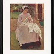Max Liebermann - 26 Näherin 1904 | Giclée Kunstdruck gerahmt