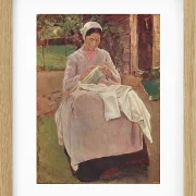 Max Liebermann - 26 Näherin 1904 | Giclée Kunstdruck gerahmt