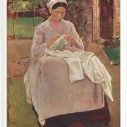 Max Liebermann - 26 Näherin 1904 | Giclée Kunstdruck gerahmt