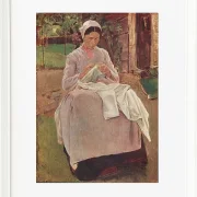 Max Liebermann - 26 Näherin 1904 | Giclée Kunstdruck gerahmt