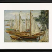 Max Liebermann - 27 Segelboote auf dem Wannsee 1922 | Giclée Kunstdruck gerahmt