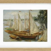 Max Liebermann - 27 Segelboote auf dem Wannsee 1922 | Giclée Kunstdruck gerahmt