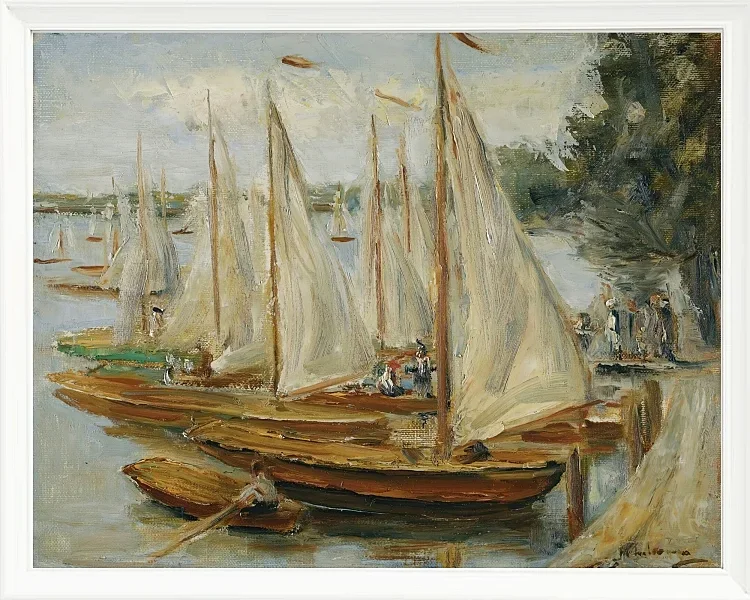 Max Liebermann - 27 Segelboote auf dem Wannsee 1922 | Giclée Kunstdruck gerahmt