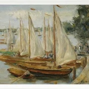 Max Liebermann - 27 Segelboote auf dem Wannsee 1922 | Giclée Kunstdruck gerahmt