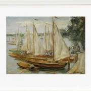 Max Liebermann - 27 Segelboote auf dem Wannsee 1922 | Giclée Kunstdruck gerahmt