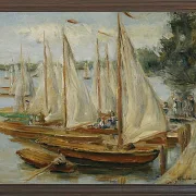 Max Liebermann - 27 Segelboote auf dem Wannsee 1922 | Giclée Kunstdruck gerahmt