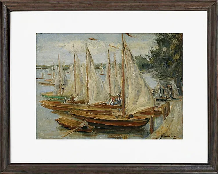 Max Liebermann - 27 Segelboote auf dem Wannsee 1922 | Giclée Kunstdruck gerahmt