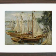 Max Liebermann - 27 Segelboote auf dem Wannsee 1922 | Giclée Kunstdruck gerahmt