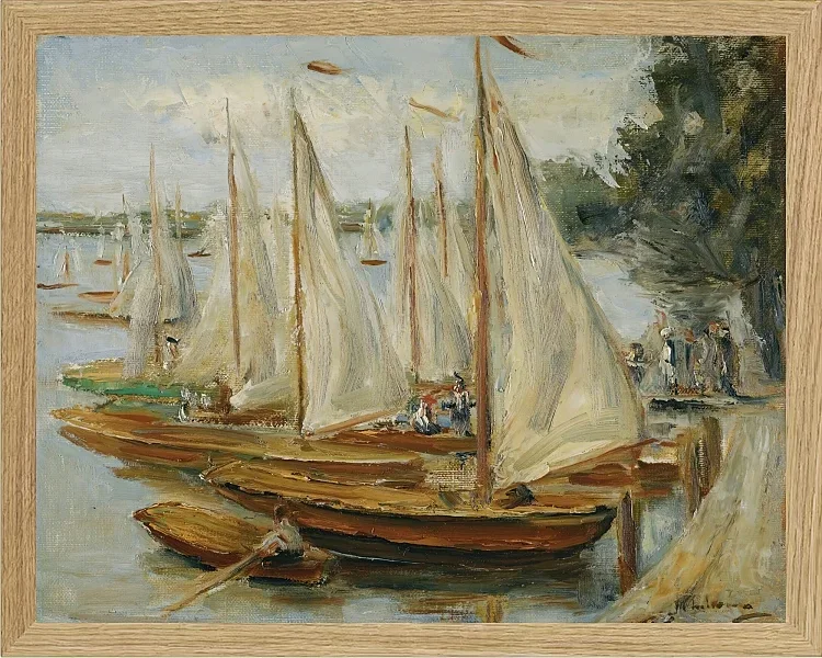Max Liebermann - 27 Segelboote auf dem Wannsee 1922 | Giclée Kunstdruck gerahmt