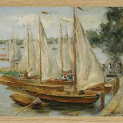 Max Liebermann - 27 Segelboote auf dem Wannsee 1922 | Giclée Kunstdruck gerahmt