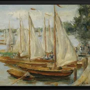 Max Liebermann - 27 Segelboote auf dem Wannsee 1922 | Giclée Kunstdruck gerahmt