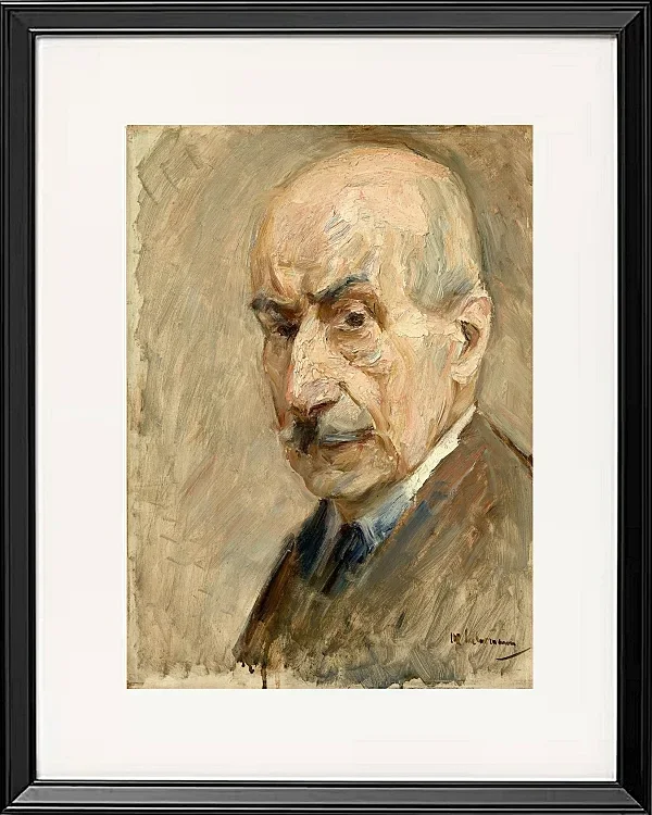 Max Liebermann - 28 Selbstbildnis, Büste 1922 | Giclée Kunstdruck gerahmt