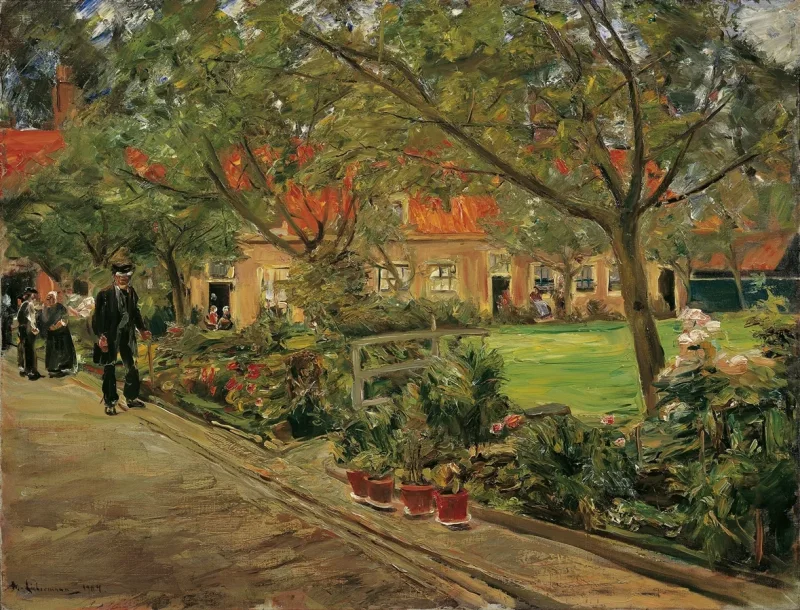 Max Liebermann - 30 Spitalgarten in Edam 1904 | Giclée Kunstdruck gerahmt