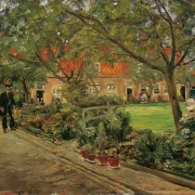 Max Liebermann - 30 Spitalgarten in Edam 1904 | Giclée Kunstdruck gerahmt