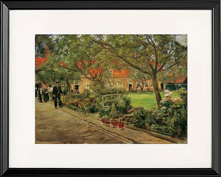 Max Liebermann - 30 Spitalgarten in Edam 1904 | Giclée Kunstdruck gerahmt