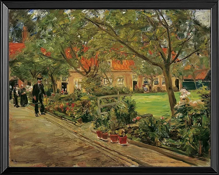 Max Liebermann - 30 Spitalgarten in Edam 1904 | Giclée Kunstdruck gerahmt