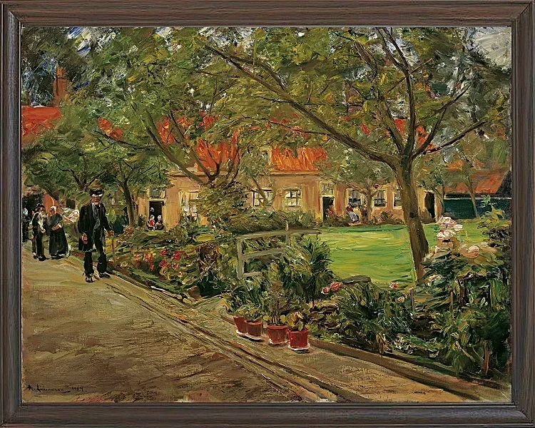 Max Liebermann - 30 Spitalgarten in Edam 1904 | Giclée Kunstdruck gerahmt