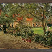 Max Liebermann - 30 Spitalgarten in Edam 1904 | Giclée Kunstdruck gerahmt