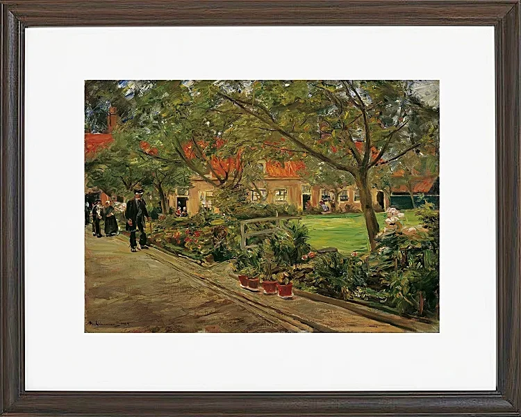 Max Liebermann - 30 Spitalgarten in Edam 1904 | Giclée Kunstdruck gerahmt