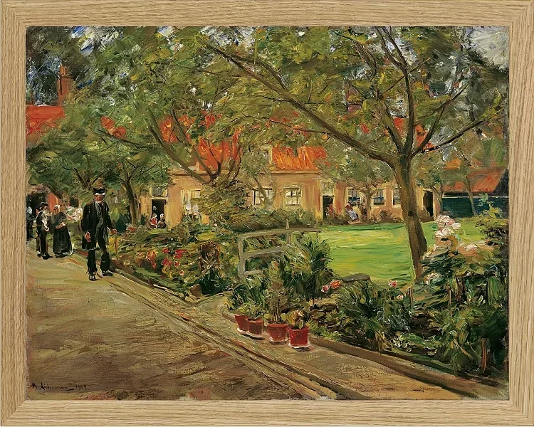 Max Liebermann - 30 Spitalgarten in Edam 1904 | Giclée Kunstdruck gerahmt