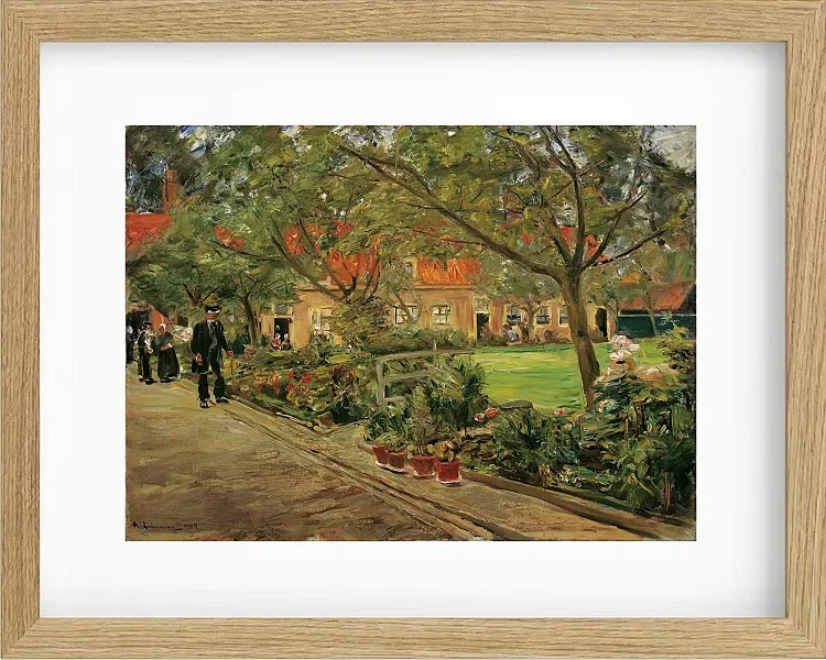 Max Liebermann - 30 Spitalgarten in Edam 1904 | Giclée Kunstdruck gerahmt