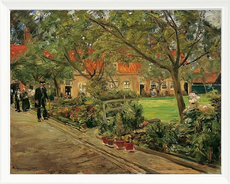 Max Liebermann - 30 Spitalgarten in Edam 1904 | Giclée Kunstdruck gerahmt