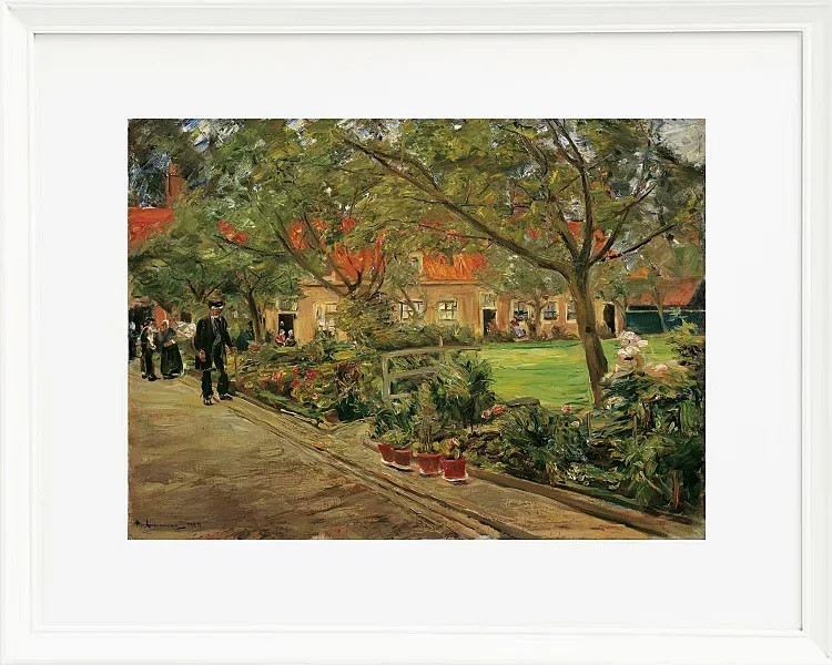 Max Liebermann - 30 Spitalgarten in Edam 1904 | Giclée Kunstdruck gerahmt