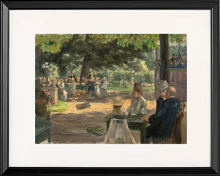 Max Liebermann - 31 Restaurationsgarten in Leiden 1900 | Giclée Kunstdruck gerahmt