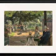 Max Liebermann - 31 Restaurationsgarten in Leiden 1900 | Giclée Kunstdruck gerahmt
