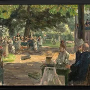 Max Liebermann - 31 Restaurationsgarten in Leiden 1900 | Giclée Kunstdruck gerahmt