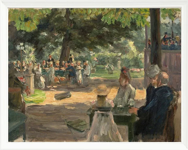 Max Liebermann - 31 Restaurationsgarten in Leiden 1900 | Giclée Kunstdruck gerahmt