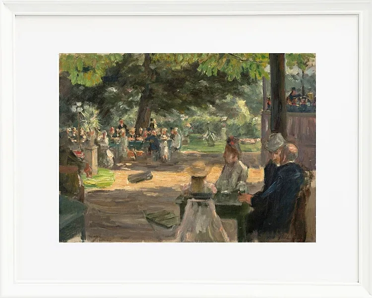 Max Liebermann - 31 Restaurationsgarten in Leiden 1900 | Giclée Kunstdruck gerahmt
