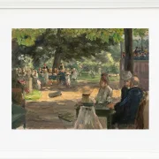 Max Liebermann - 31 Restaurationsgarten in Leiden 1900 | Giclée Kunstdruck gerahmt