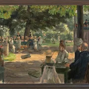 Max Liebermann - 31 Restaurationsgarten in Leiden 1900 | Giclée Kunstdruck gerahmt