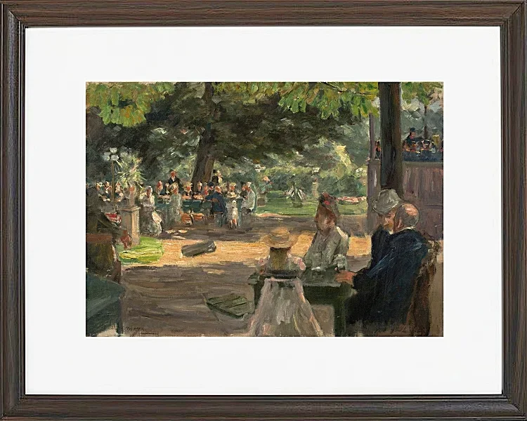 Max Liebermann - 31 Restaurationsgarten in Leiden 1900 | Giclée Kunstdruck gerahmt