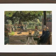 Max Liebermann - 31 Restaurationsgarten in Leiden 1900 | Giclée Kunstdruck gerahmt