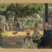 Max Liebermann - 31 Restaurationsgarten in Leiden 1900 | Giclée Kunstdruck gerahmt