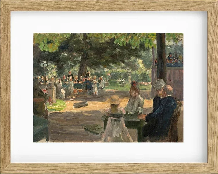 Max Liebermann - 31 Restaurationsgarten in Leiden 1900 | Giclée Kunstdruck gerahmt