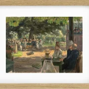 Max Liebermann - 31 Restaurationsgarten in Leiden 1900 | Giclée Kunstdruck gerahmt