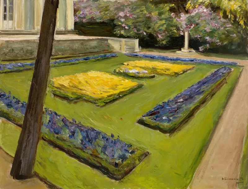 Max Liebermann - 32  Terrasse im Garten am Wannsee 1916 | Giclée Kunstdruck gerahmt