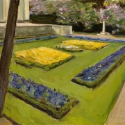 Max Liebermann - 32  Terrasse im Garten am Wannsee 1916 | Giclée Kunstdruck gerahmt